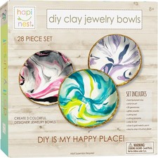 Hapinest Clay Jewelry Dish Craft Kit for Girls 8-14