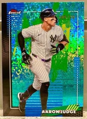 JERSEY NUMBER MATCH! 2026 Topps Finest Aaron Judge 99 Aqua Mini Diamond 99/199!