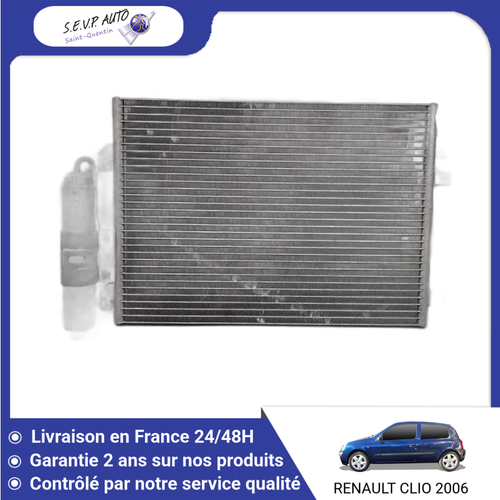 Condenseur Climatisation Pour Renault Clio II 1.5 DCI 2002-2023 - Réf 8200116110 - Neuf