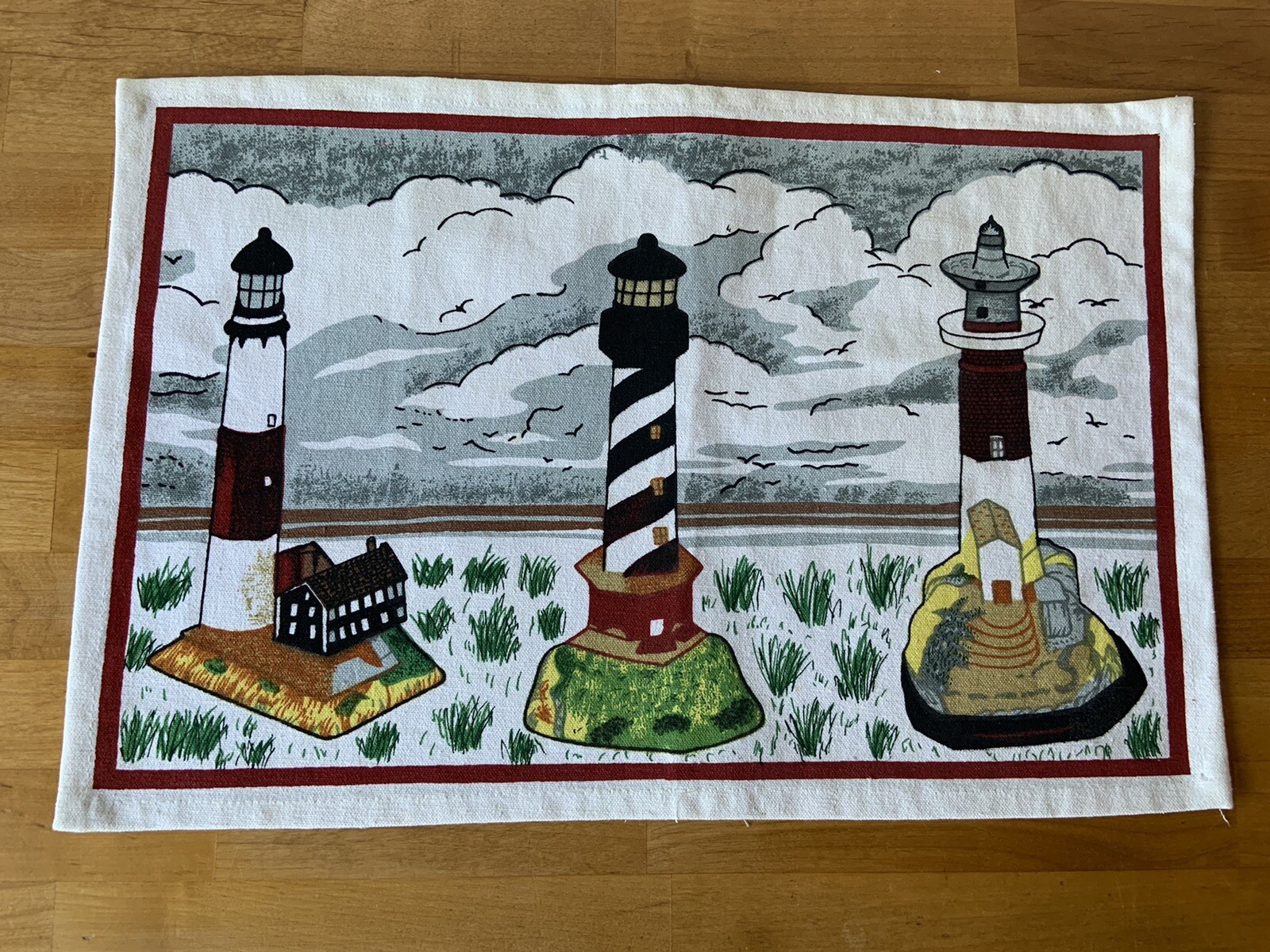 Woven Tapestry Lighthouse Placemats Set Of 4 eBay