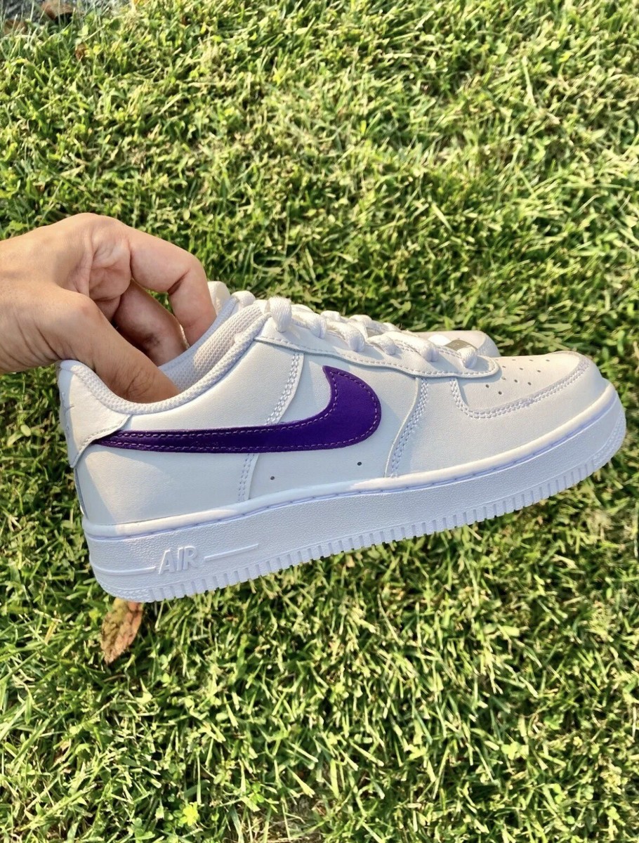 nike air force 1 lavender swoosh