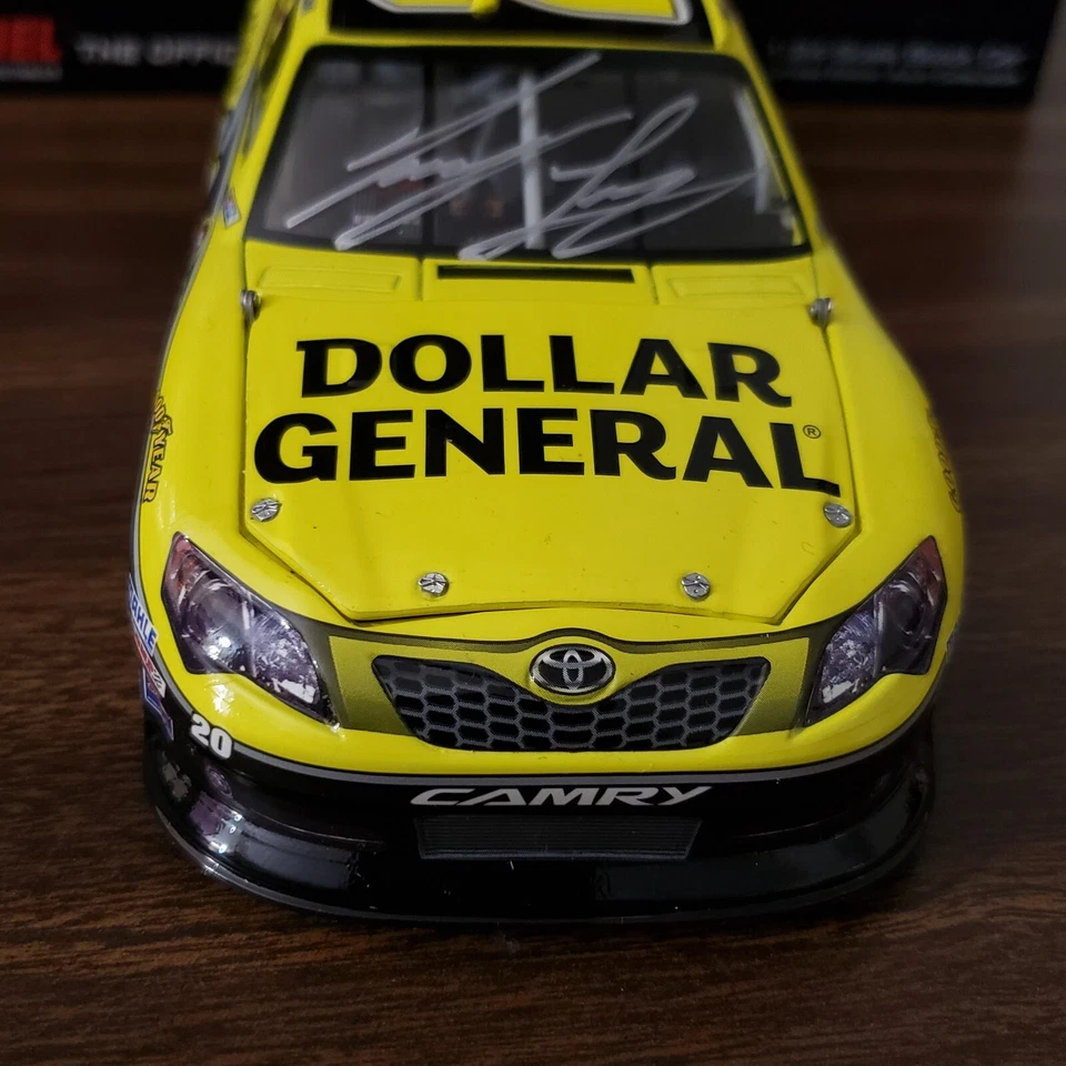Joey Logano-Joe Gibbs Dual Autograph #20 Dollar General 2012 Camry 1:24 Diecast  - Image 2 of 4