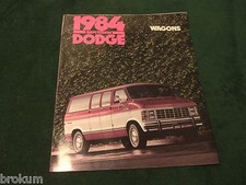 MINT 1984 DODGE RAM WAGONS ORIGINAL DEALER SALES BROCHURE 10" X 12" (BOX 655)