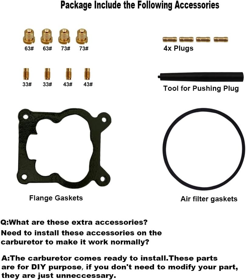 4BBL Rochester Quadrajet Carburetor For 1904R/1906R GM Chevy Cadillac 1980-1989