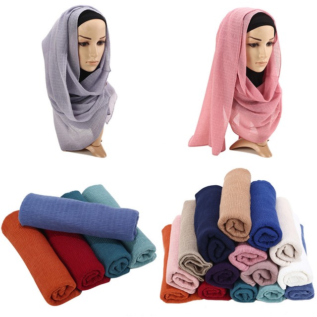 Fashion Women's Cotton Scarf Islamic Muslim Hijab Wrap Shawl Scarves