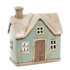 Village Pottery Ceramic Country House Cottage Ornament Tealight Candle Holder
