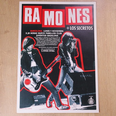 The Ramones 1981 Juventud de Badalona Barcelona Spain Concert Poster Repro