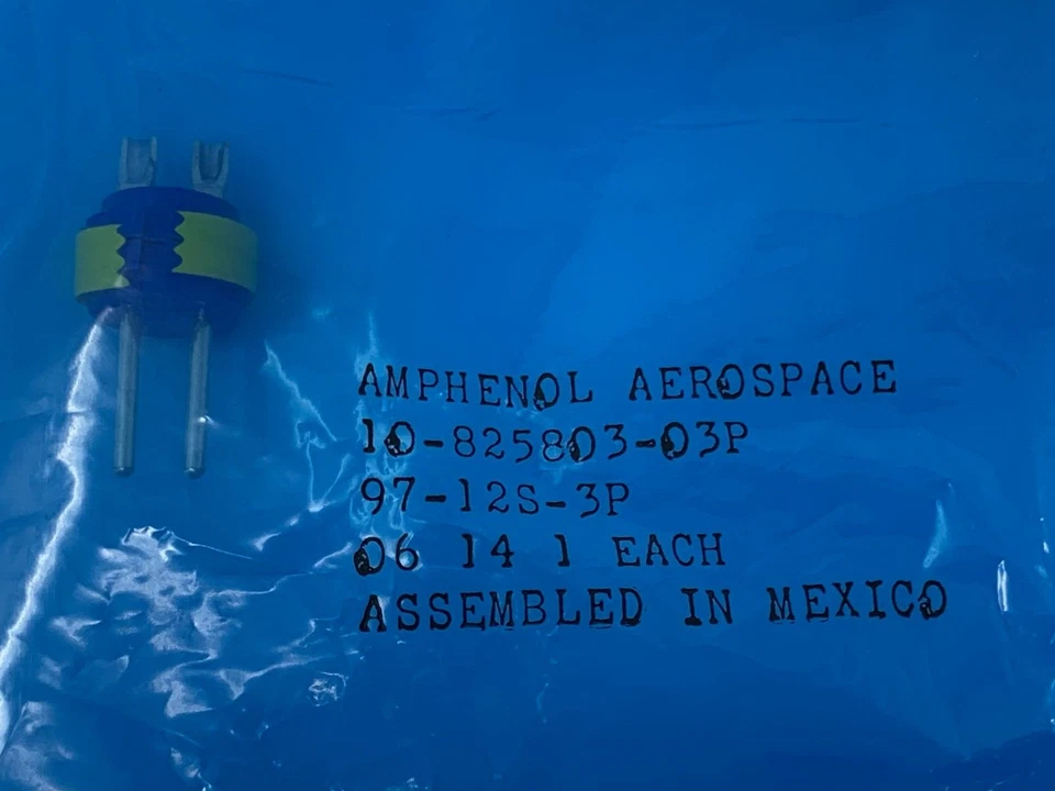 4-Amphenol Aerospace 97-12S-3P Industrial Insert Plug 2-C Solder 10-825803-03P - Image 2 of 4