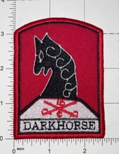US Army C Company 16th Air Cavalry "Dark Horse" Patch Hook & Iron-On Repro B959