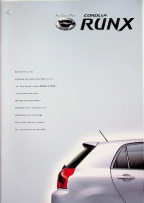 305482) Toyota Corolla Runx - Japan - Prospekt 2001