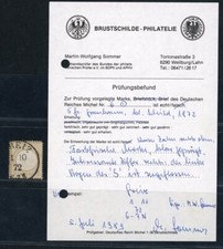 Dt. Empire Michel numéro 6 oblitéré Greiz constat - feuille des "5" "coulées"