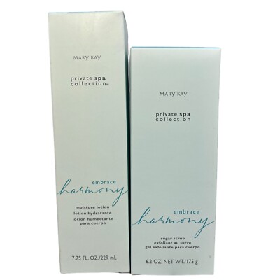 Mary Kay Lot 2 Embrace Harmony Moisture Lotion & Sugar Scrub Private Collection