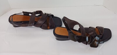 Nurture Women's Shoes 8.5 M Brown Hook & Loop Slingback Sandals Open Toe Manmade