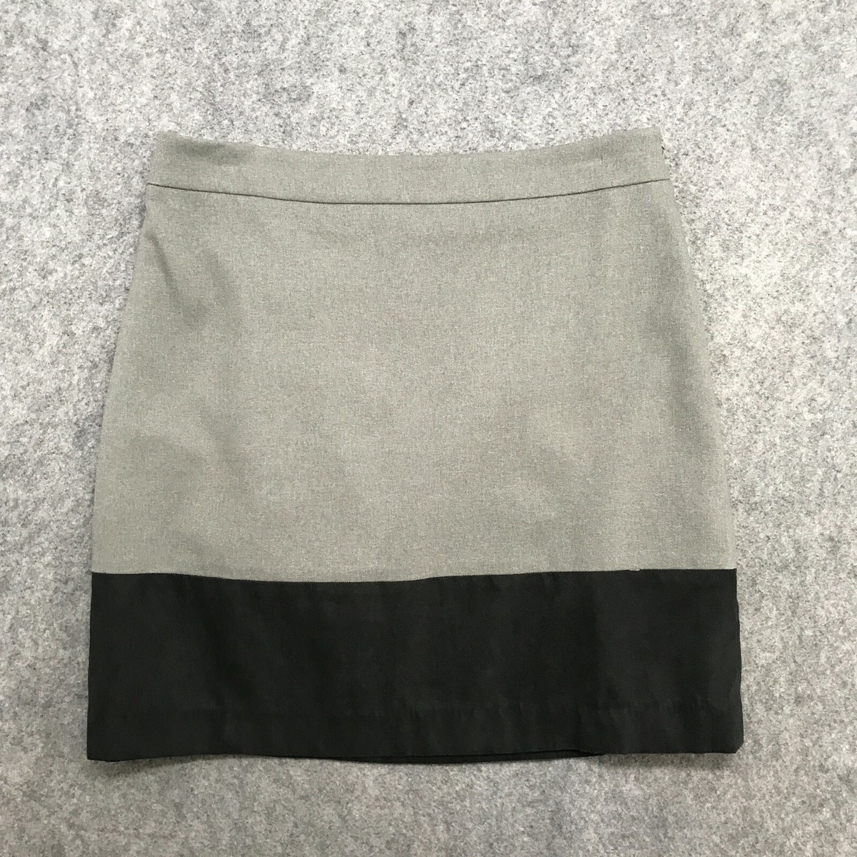 Jupe Crayon Ann Taylor LOFT – Taille 2, Noire à Carreaux Bleus Et Gris, Ruban