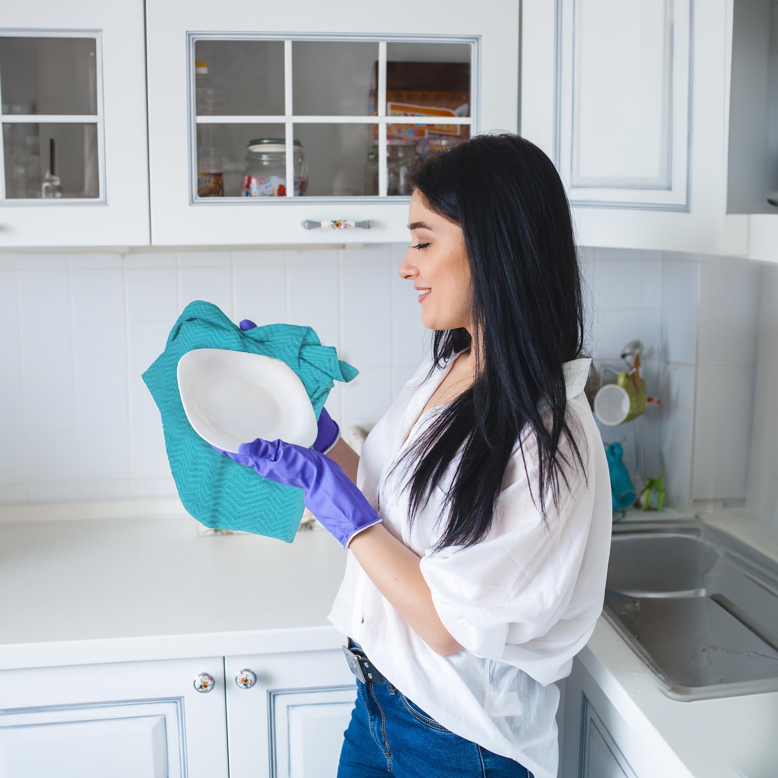 100% Cotton Kitchen Towels 15" x 25" Absorbent Dish Towels Premium Quality 40...