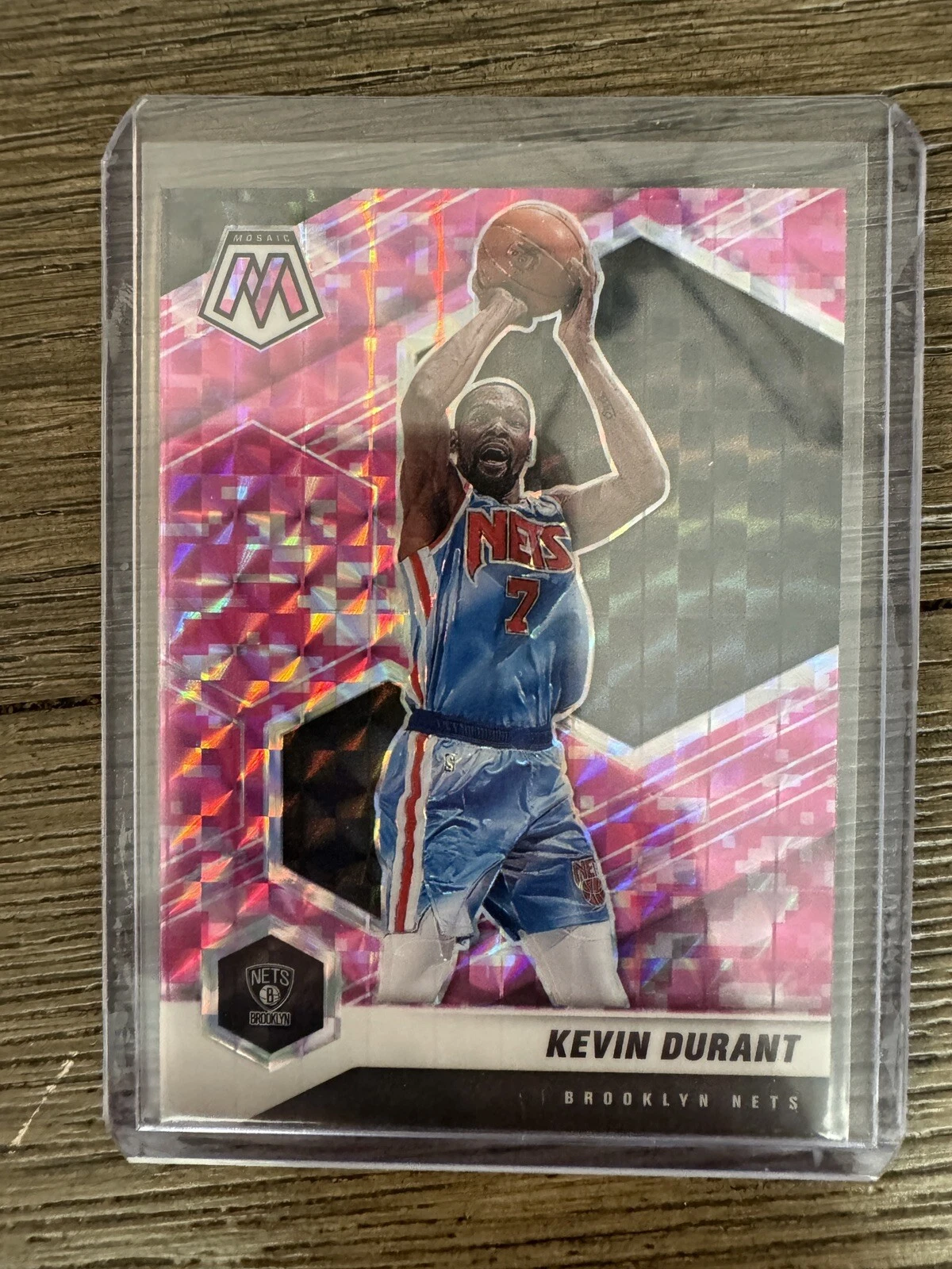 2020-21 Panini Mosaic Camo Pink #7 Kevin Durant Nets Suns