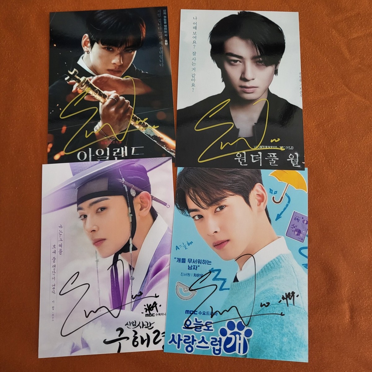 ASTRO Cha EunWoo Autographed Photo 5*7 Autographs Signed K-POP