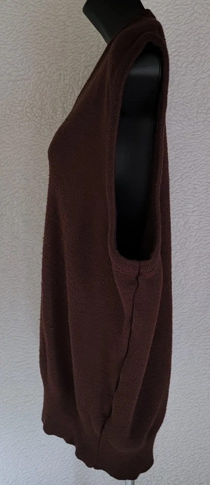 TownCraft Mens Vest Sweater Shirt Size L Large Brown - Image 4 of 4