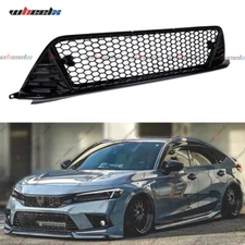 Gloss Black Front Bumper Lower Grille Mesh For Honda Civic 11th 2022-2024 2023