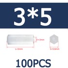 M3 Hex Spacer Standoff Pillar Female-Female Nylon Plastic White