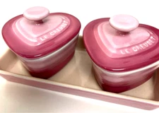 Le Creuset Rose Quartz Heart Ramekin & Tray Cocotte Set
