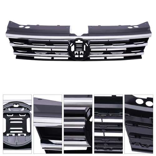 Fit 2018-2021 VW Volkswagen Tiguan Front Upper Bumper Chrome Grille VW1200172 - Bild 2 von 13
