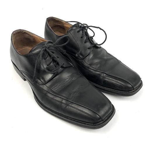 Johnston & Murphy 9.5 D Men's Dress Shoes Black Leather Lace Up Oxford - Picture 2 of 9