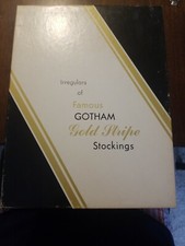 Vintage Irregulars Gotham Gold Stripe Stockings 3pr Soft Shadow Average 9.5-10
