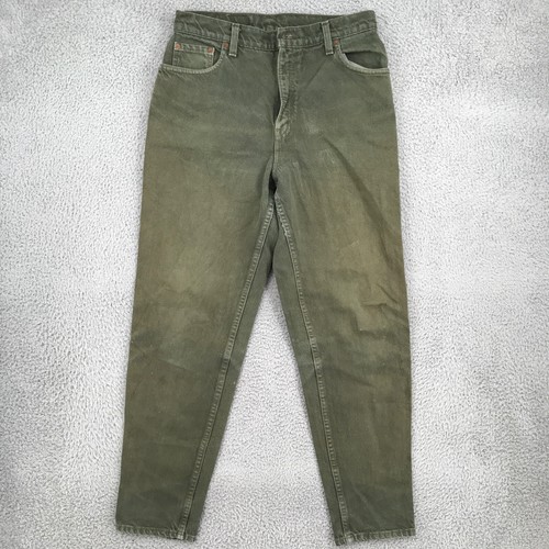 Vintage Levis 551 Jeans Womens 12 Green Denim Relaxed Fit Tapered Leg 8040  | eBay