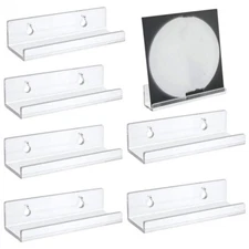 6X Acrylic Record Shelf Stand Wall Mounted Record Holder For Vinyl Album Display