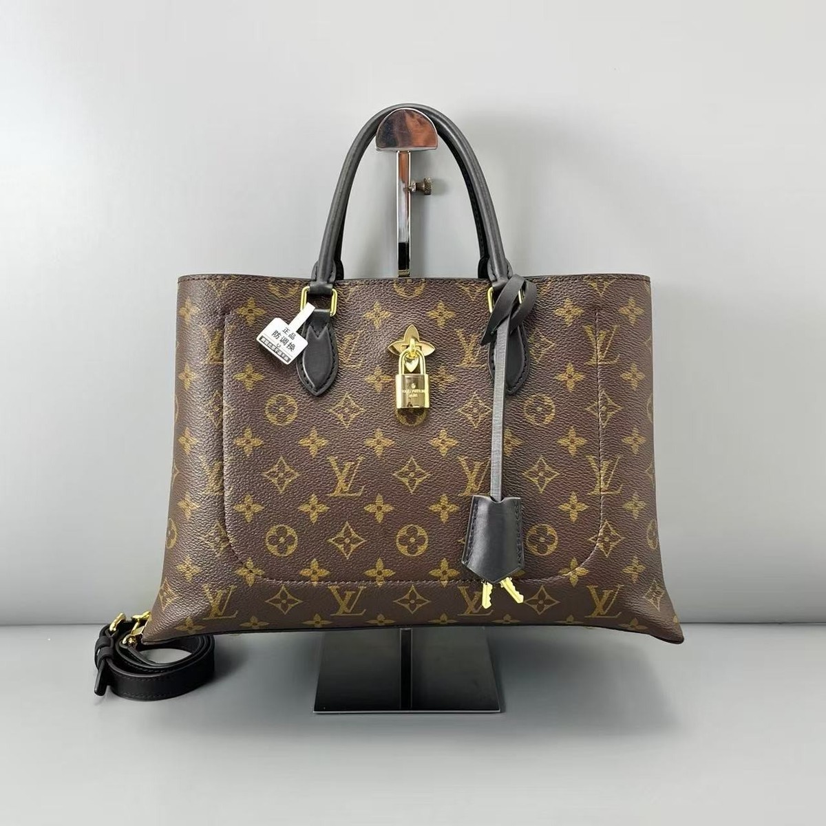 Louis Vuitton Flower Tote MM Monogram Canvas Shoulder Bag Auth