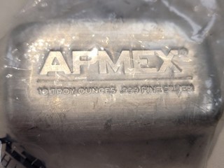 APMEX lingotto argento colato 10 oz in confezione originale