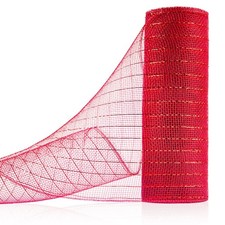 Deco Mesh Ribbon, 10inch x 30 Feet Each Roll Metallic Foil Mesh Ribbon for Wr...