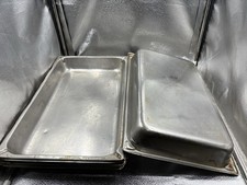 (5) Vollrath & Syscoware Stainless Steel Pans Full Size 2.5'' X 21” X 13”