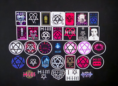 H.I.M. Him Band Inspired Stickers Heartagram Decals Finnish Gothic Rock Metal