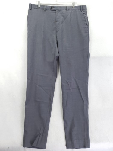 John Varvatos Pants Mens 38x32 Gray Wool Dress Slacks Slim Fit Business Office