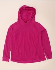 FILA Womens Hoodie Jumper UK 16 Large Pink AP07