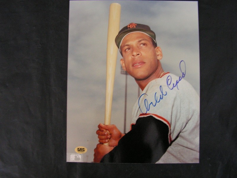 Orlando Cepeda Signed color 8 X 10 Photo CAS Cert MT Giants Cardinals ROY 67 MVP