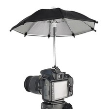 Black Camera Umbrella Sunshade Rain Holder Protector Hot Shoe Interface Black
