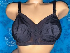 NWOT Exquisite Form Black Cross Over Vintage Style Retro Wire Free Bra 34B