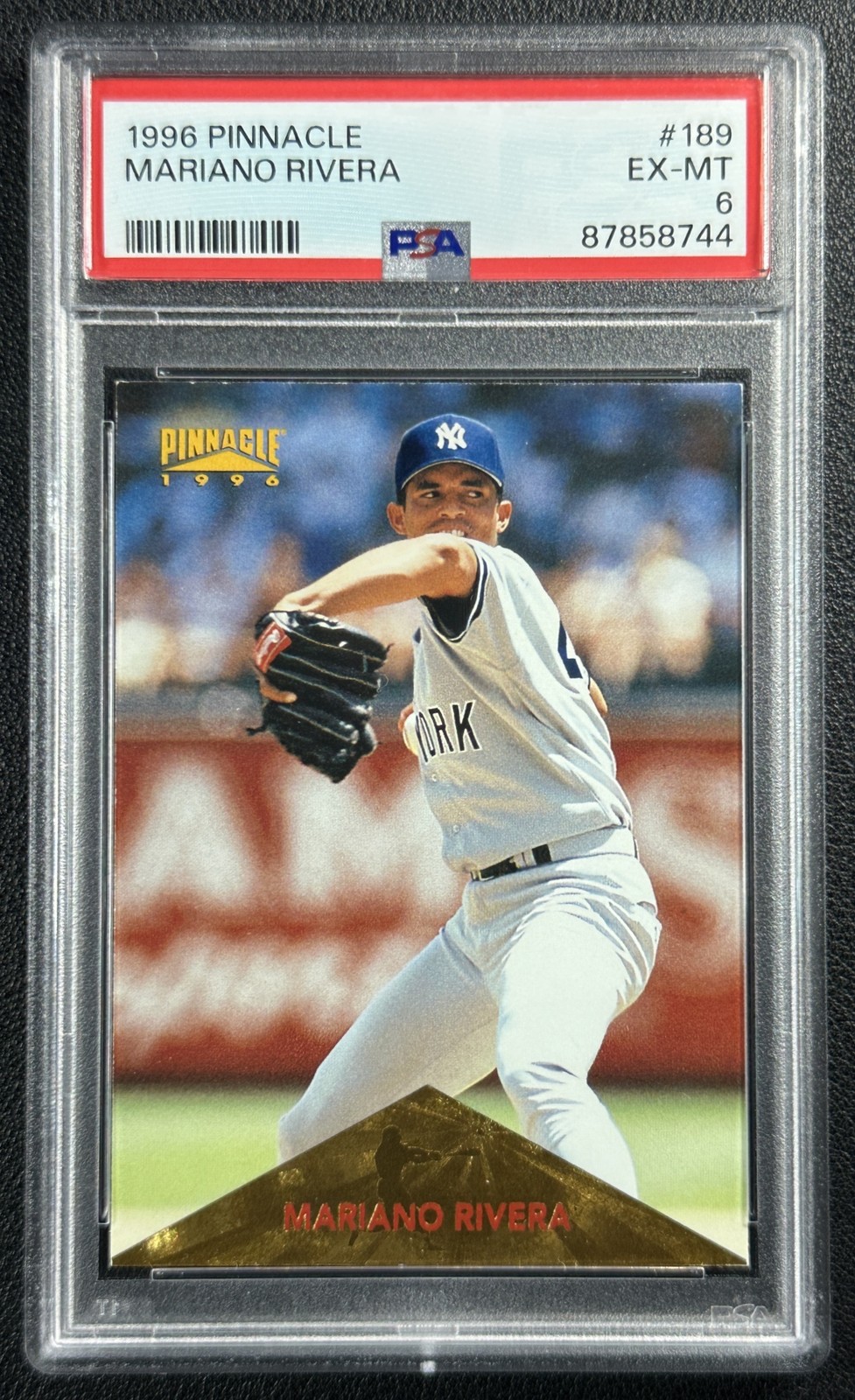 MARIANO RIVERA PSA 6 1996 PINNACLE #189 ROOKIE RC YANKEES 8744