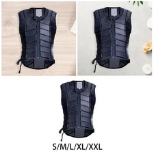 Horse Riding Vest Adults Body Protector Black Equestrian