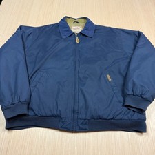Woolrich Vintage Quilted Bomber Jacket 90s men's XL Navy Harrington y2k