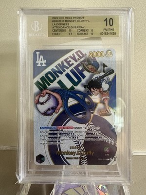 One Piece Beckett Graded BGS 10 Monkey D.Luffy Leader Promo 2025