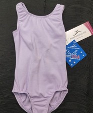 Motionwear Lilac Tank Leotard Wide-Straps Heart Design On Back Sz. XS 2-3
