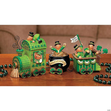 St Patrick  s Day Leprechaun Express Train Decoration Free Ship