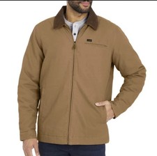 Wrangler Men s Canvas Work Jacket Quilted Lining Corduroy Collar Medium