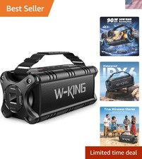 Waterproof 100W Stereo Bluetooth Speaker  Perfect for Parties, Beach  Camping