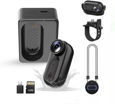 Mini Body Camera Action Cam with Auido & Video Recording -128G IPX7 Waterproof