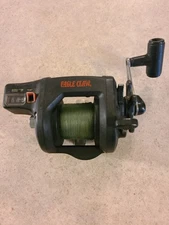 EAGLE CLAW ECTR 210 FISHING REELS LINE COUNTER  SLAMON TROLLING WALLEYE. READ!J3